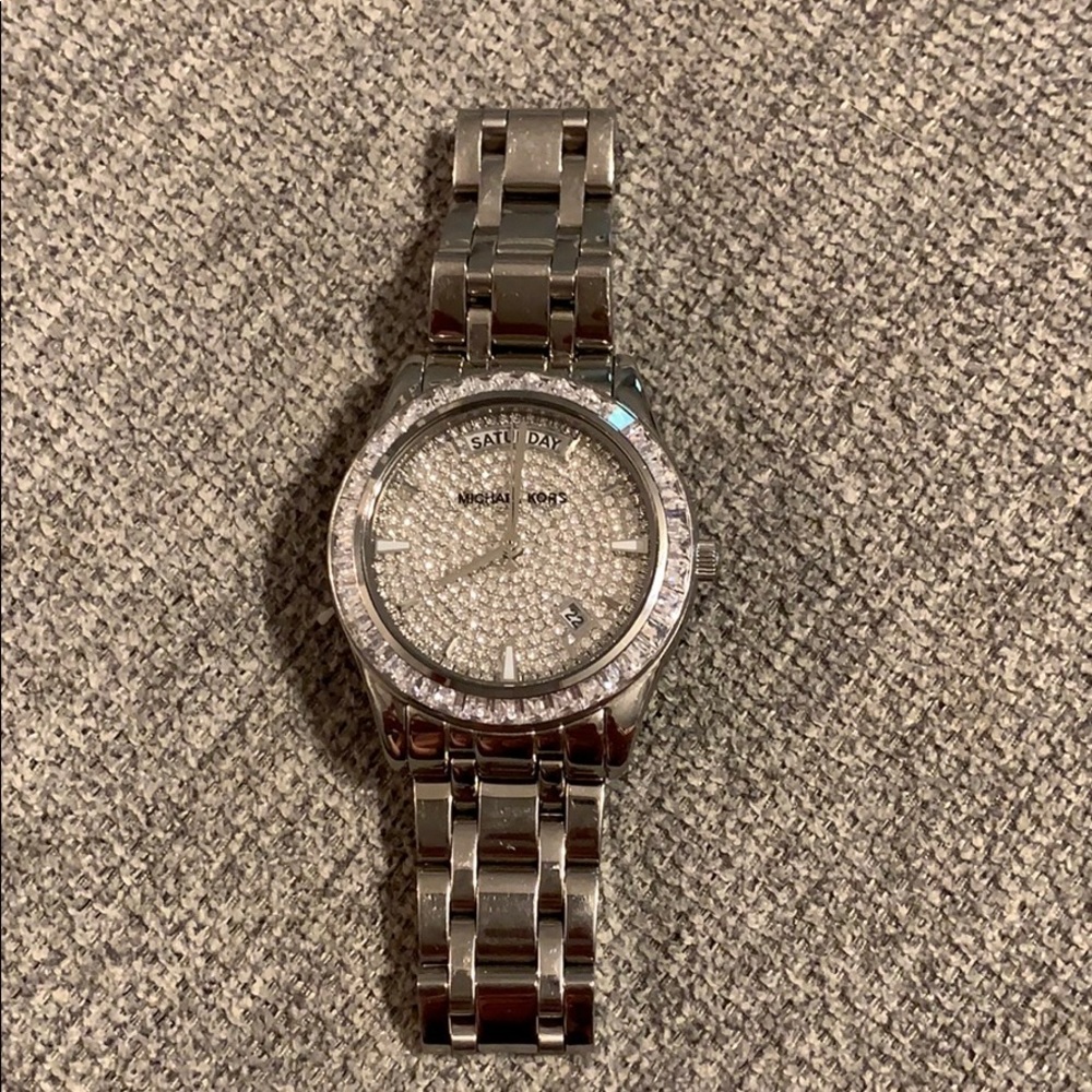 Michael Kors Silver diamond face watch